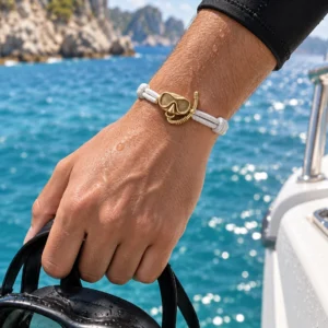 Bracelet Plongée BONIDAY – finition or porté au poignet